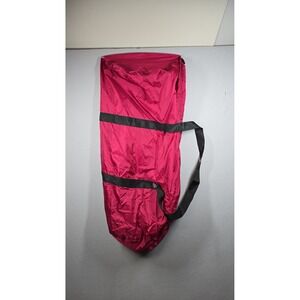 Vintage Camp Inn Giant Duffel‎ Bag Red Nylon 45"x30" Shoulder Strap USA Made